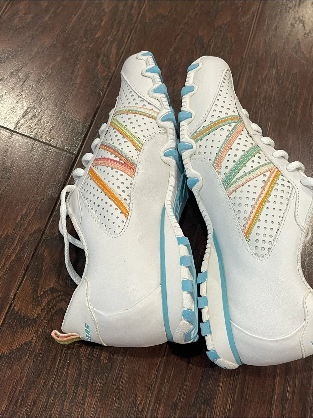 Skechers Bikers Women White Shoes Sneakers Bungee Glitter  Size 8